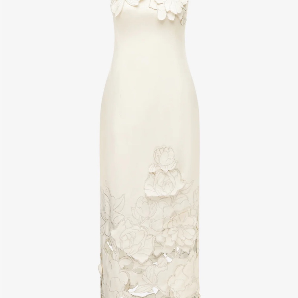 Designer Leo Lin Rayna - Appliqué Bustier Maxi Dress. Brand new without tags.